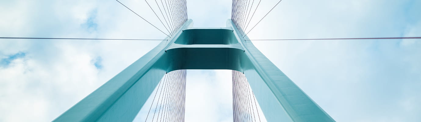 overhead shot of a bridge
