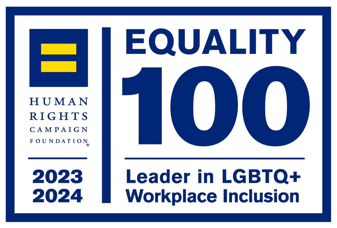 Human Rights Campaign Foundation Leader in LGBTQ+ workplace inclusion badge