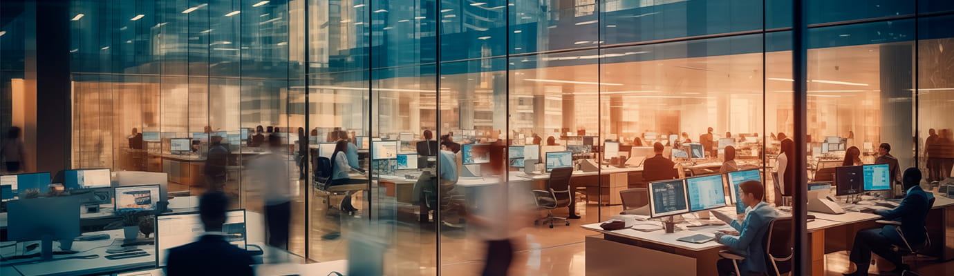 people working in office