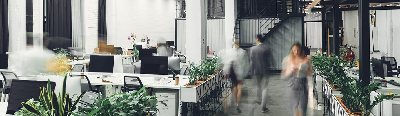 people working in an office