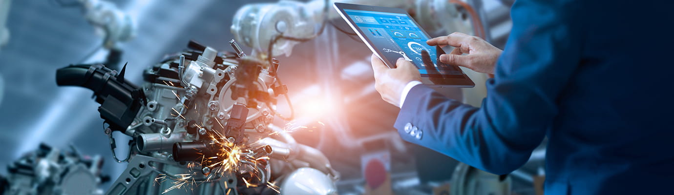 illustration of ai in manufacturing and distribution