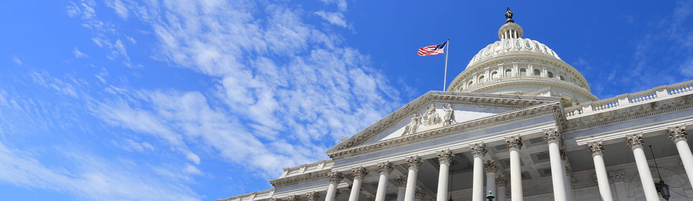 white building with flag