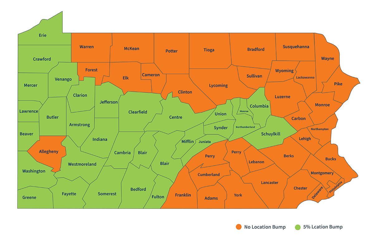 Pennsylvania state map