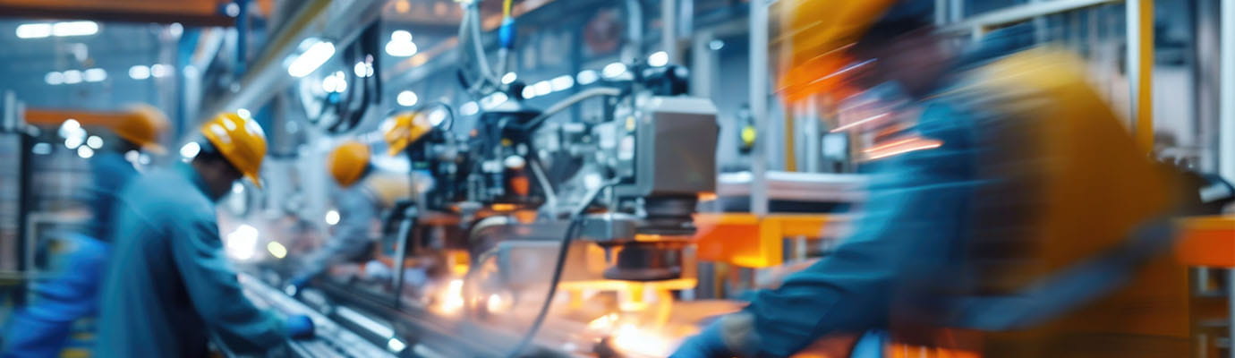 factory workers on a production line