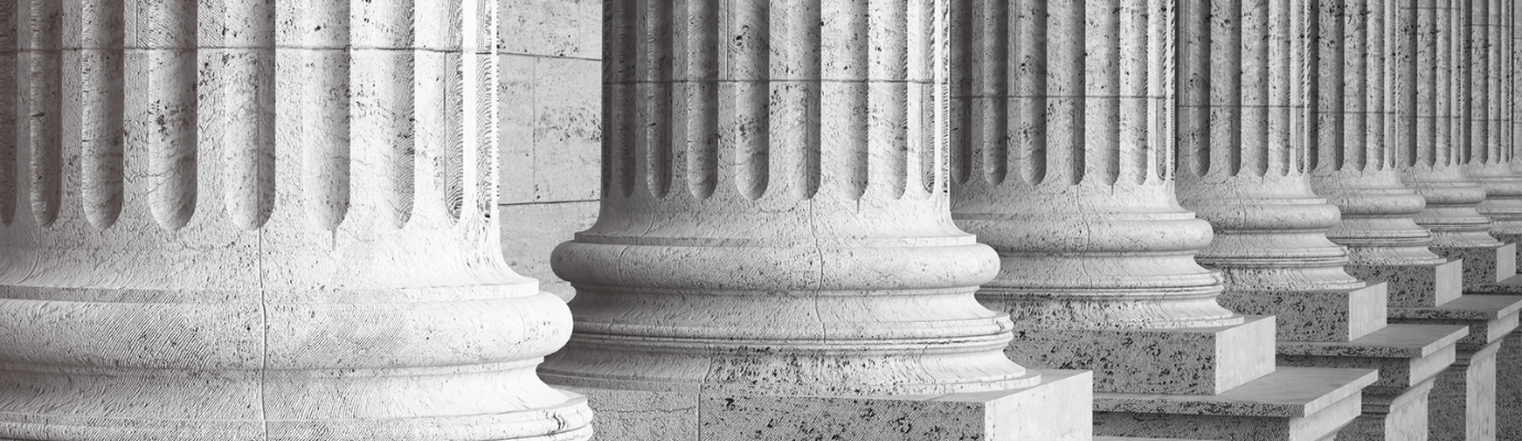 concrete pillars of a building
