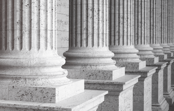 concrete pillars of a building