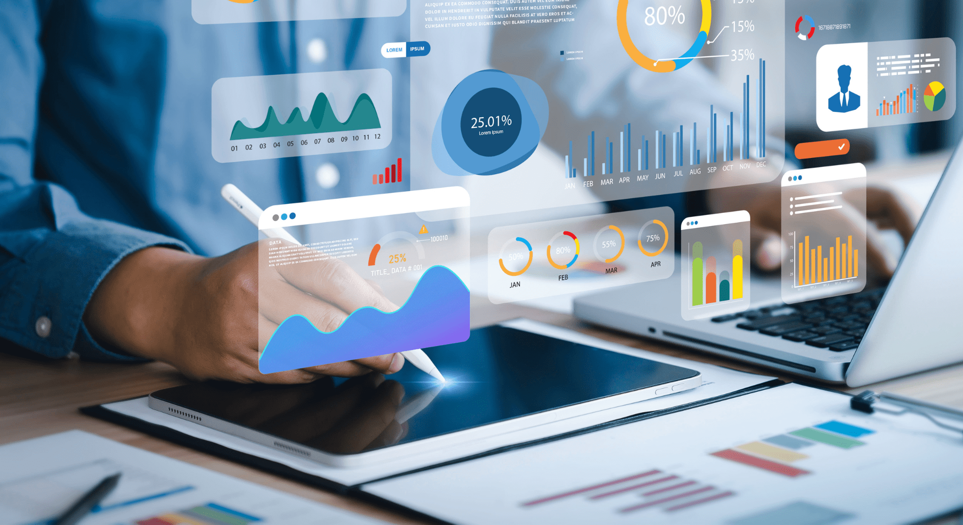 a person working with data